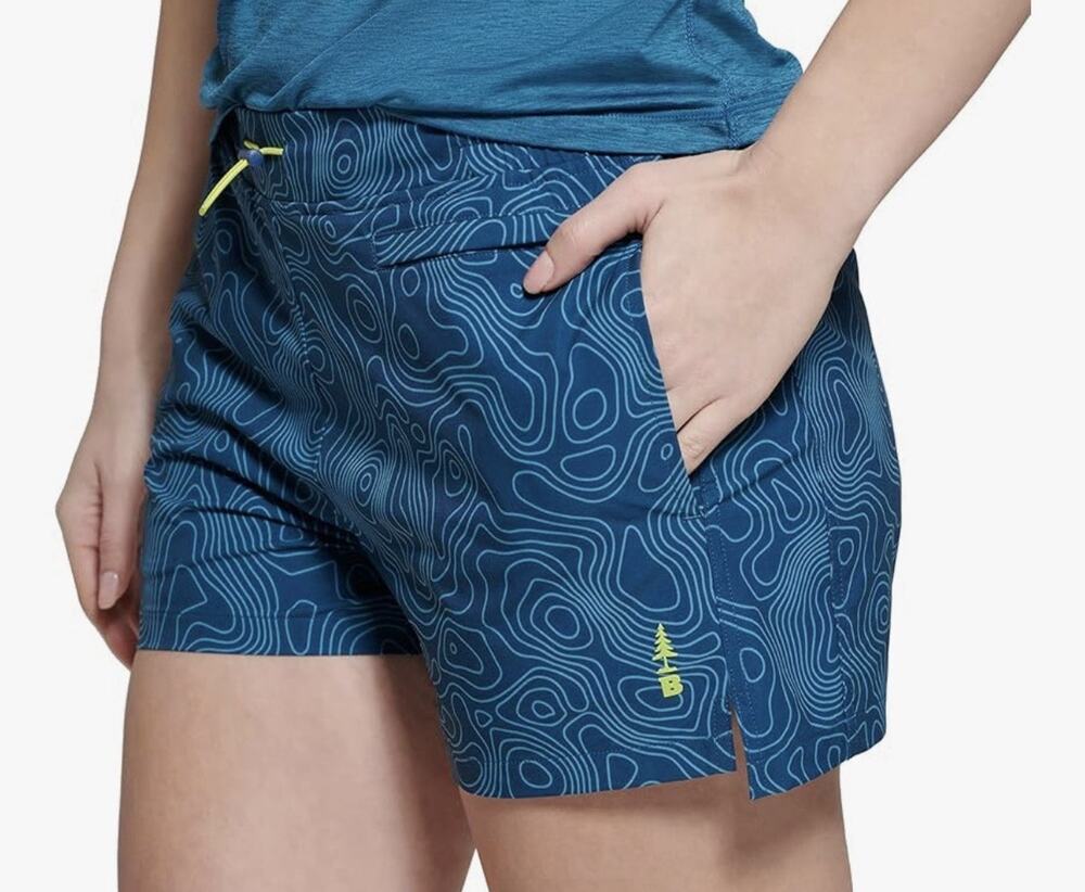 BASS OUTDOOR Womens Woven Shorts Majorica Blue Size XL
